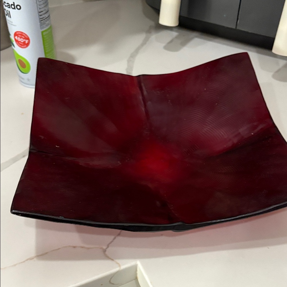Elegant Red Decorative Bowl Lawrence Essentials